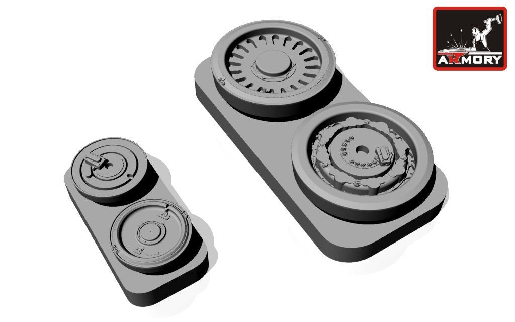 Armory Models AW48015 Mikoyan MiG-25 Foxbat wheels 1/48 – immagine 5