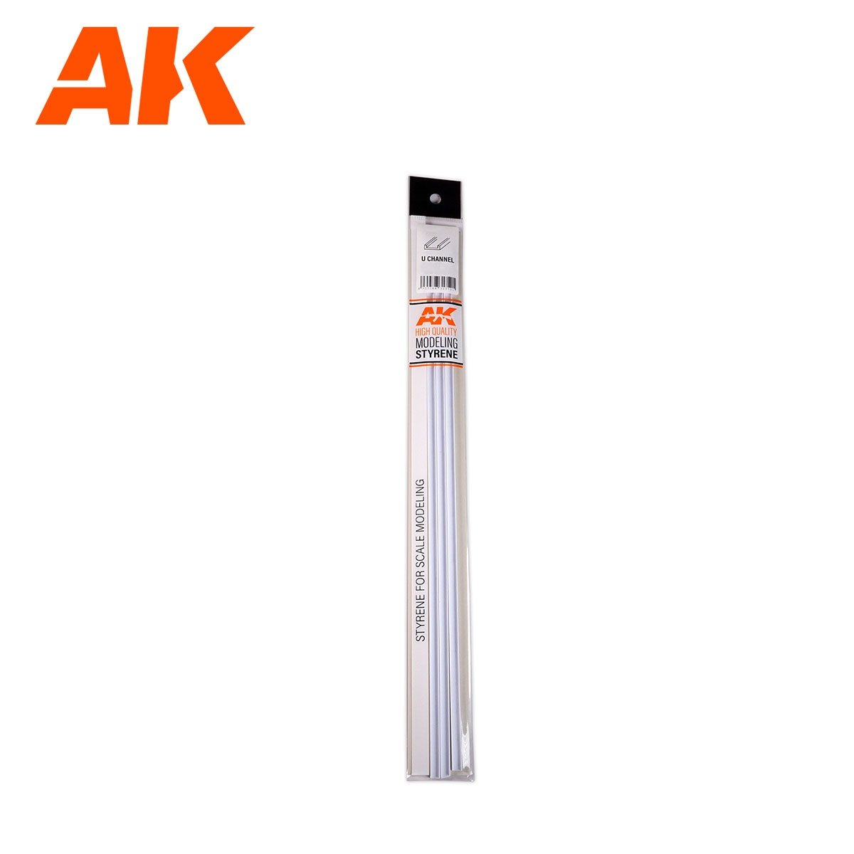AK Interactive AK6556 U CHANNEL 4.0 WIDTH X 350MM – STYRENE U CHANNEL – (3 UNITS) – imagen 2