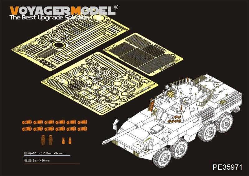 Maquette Voyager PE35971 ZTL-11 de base de l'Armée populaire de libération chinoise pour HOBBYBOSS 84505 1/35
