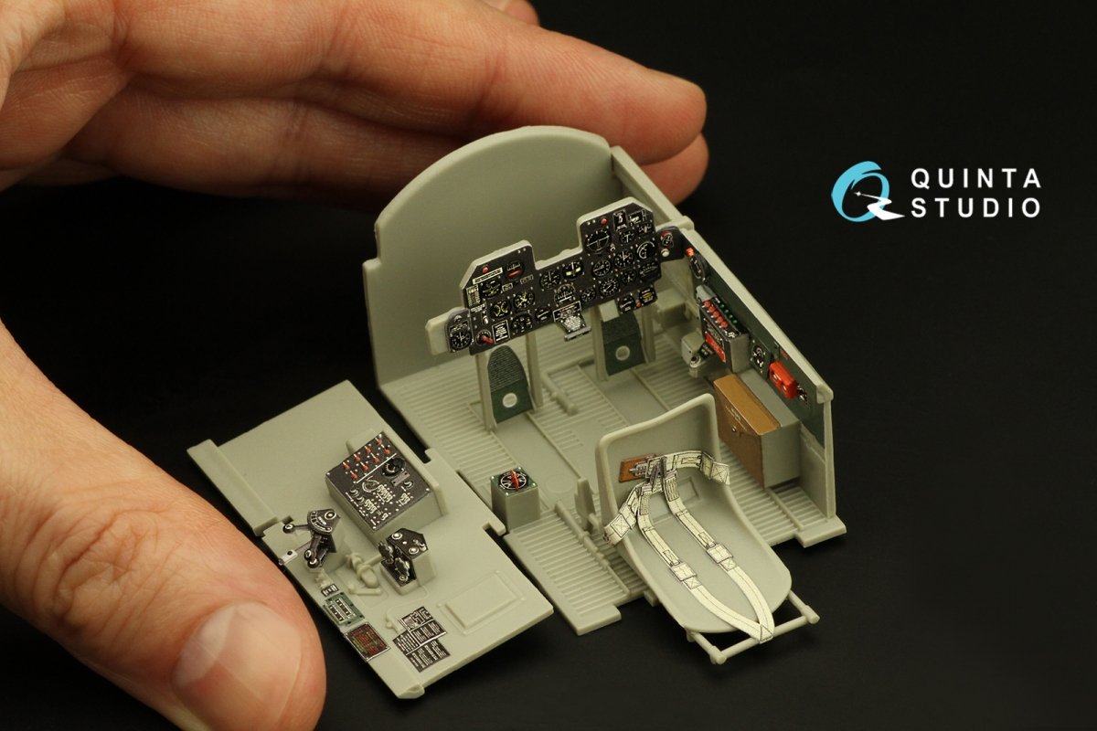 Quinta Studio QD32136 P-47D Razorback 3D-Printed &amp;amp; coloured Interior on decal paper (Trumpeter) 1/32 – immagine 9