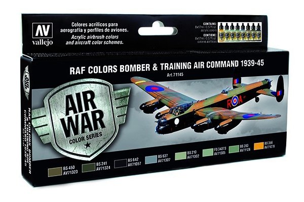 Vallejo 71145 Zestaw Model Air 8 farb- RAF Colors Bomber &amp;amp; Training Airf Command 1939-1945