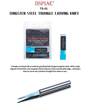 Couteau à sculpter triangulaire en acier tungstène DSPIAE TS-01