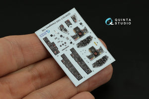 Quinta Studio QD48150 F-104S 3D-Printed &amp;amp; coloured Interior on decal paper (Hasegawa) 1/48 – immagine 9