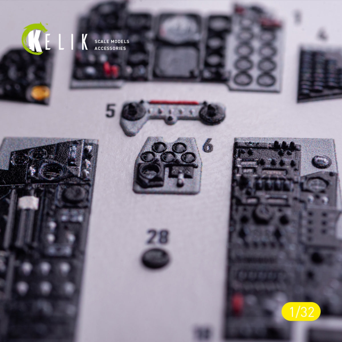Kelik K32029 F-4J - interior 3D decals for Tamiya kit 1/32