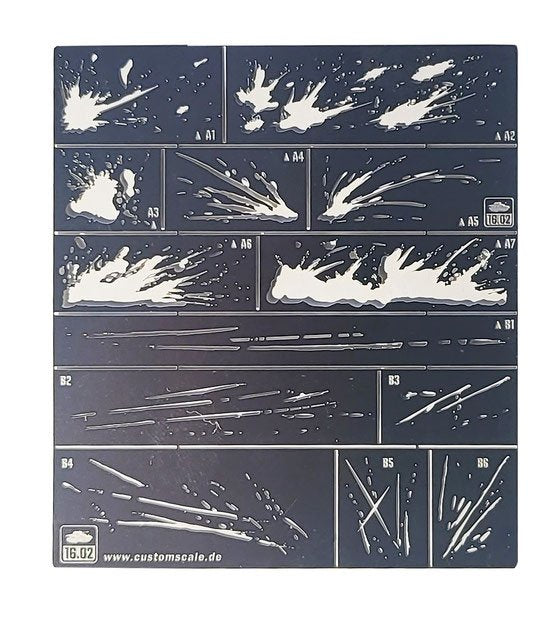 16.02 VK-AS35001 Splash and Scratch Airbrushstencil