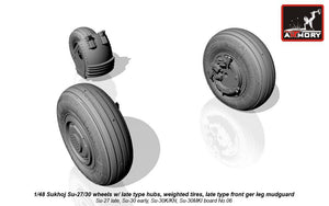 Armory Models AW48021 Sukhoj Su-27 / Su-30 Flanker wheels 1/48 – immagine 3