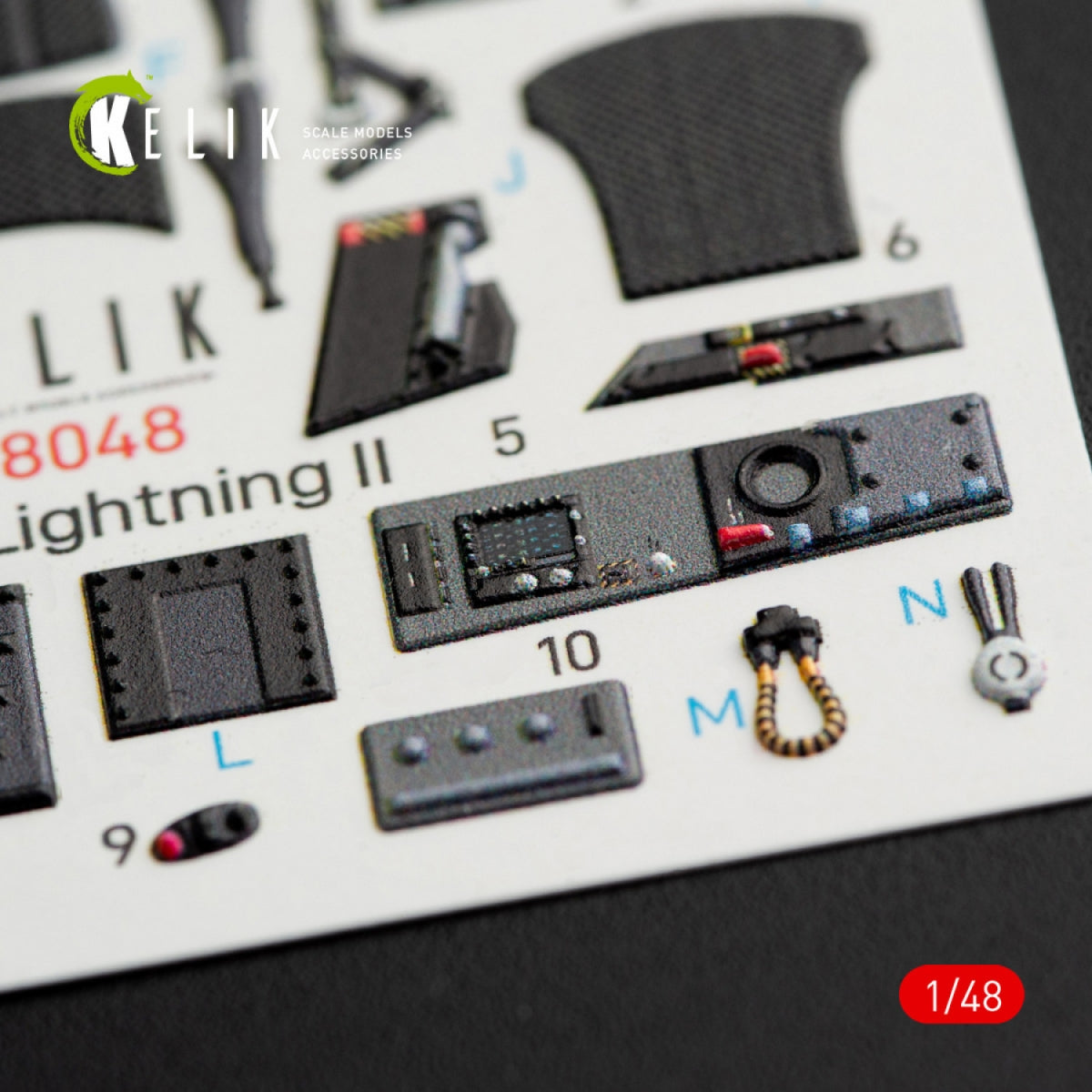 KELIK K48048 F-35B LIGHTNING II INTERIOR 3D DECALS FOR KITTY HAWK KIT 1/48 – immagine 4