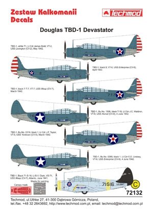 Techmod 72132 - Douglas TBD-1 Devastator 1/72 – imagen 2