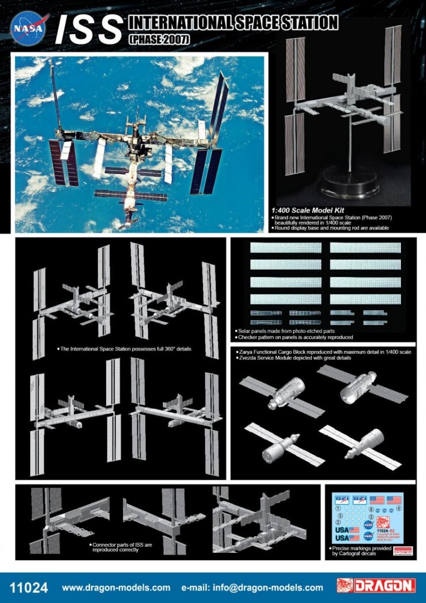 Dragon 11024 International Space Station (Phase 2007) 1/400 – immagine 2