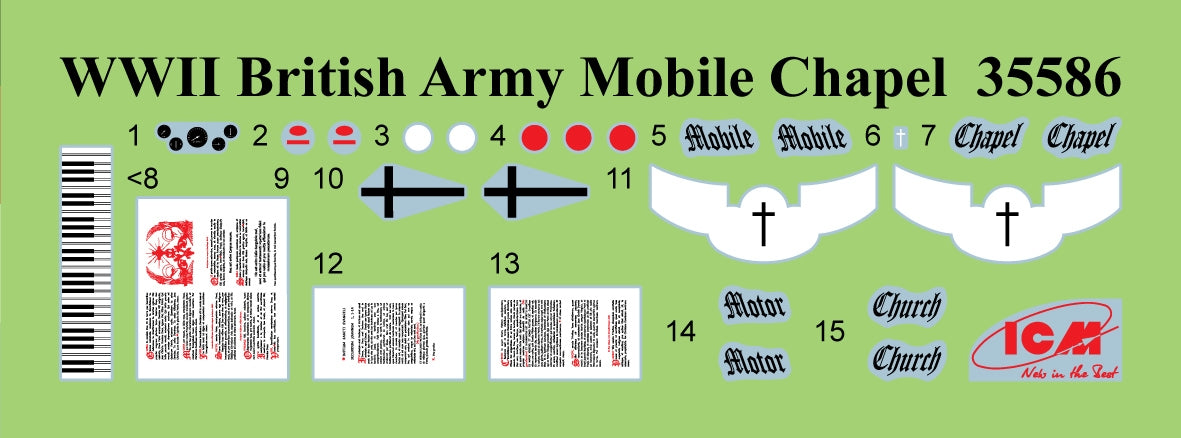 ICM 35586 WWII British Army Mobile Chapel 1/35 – immagine 3