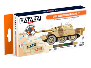 Coffret de peinture Hataka HTK-CS25 Armée française moderne, 6 x 17 ml