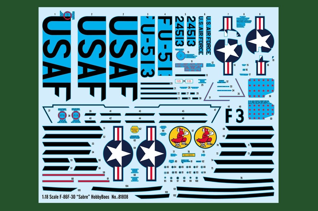 Hobby Boss 81808 F-86F-30 Sabre 1/18 – imagen 16