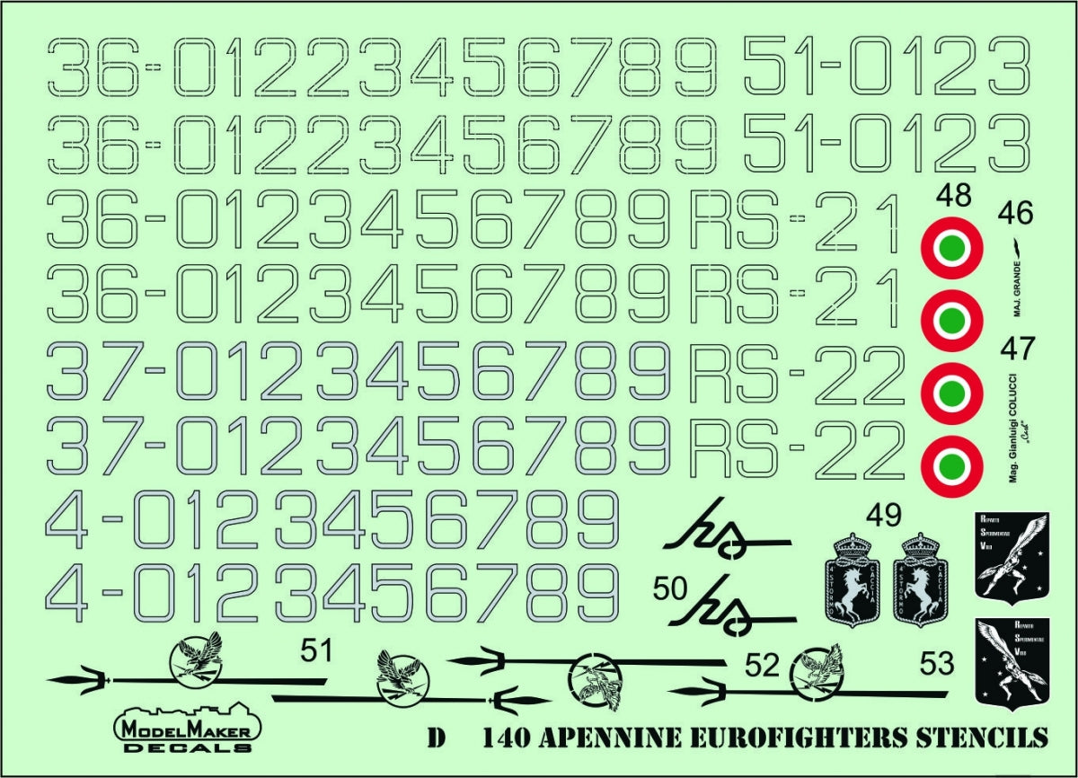 ModelMaker Decals D48140 Apennine Eurofighters generic set 1/48