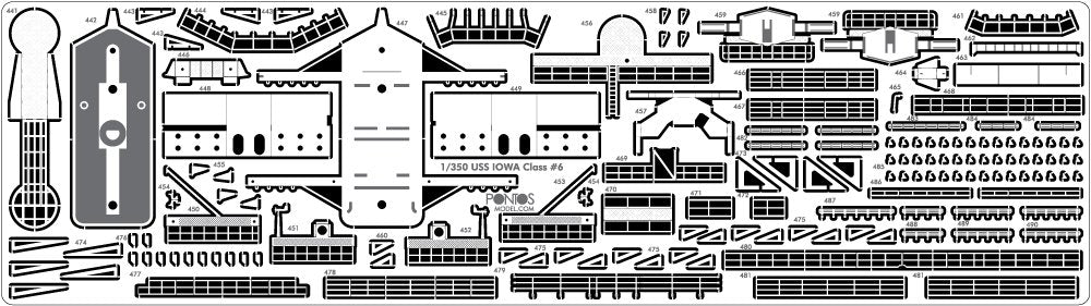 Pontos 35011F1 USS BB-63 Missouri BATTLESHIP Detail Up Set 1/350 – immagine 6