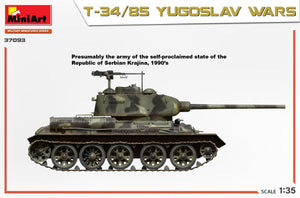 MiniArt 37093 T-34/85 YUGOSLAV WARS 1/35 – zdjęcie 4