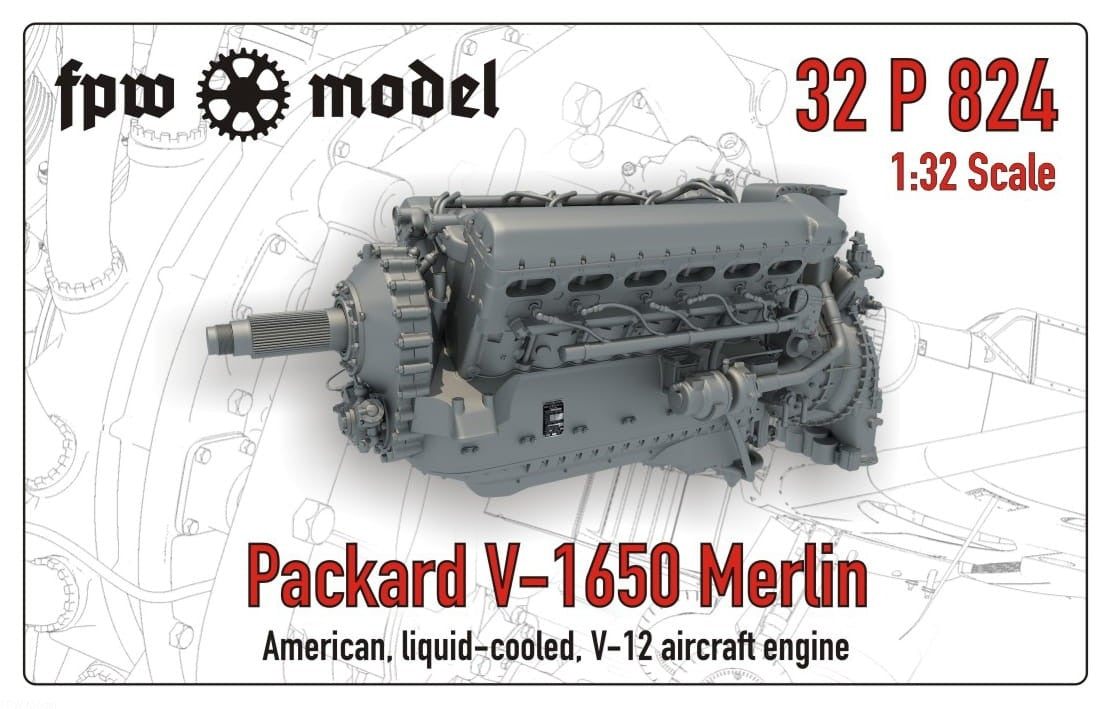 Maquette FPW 32P824 Packard V-1650 Merlin 1/32