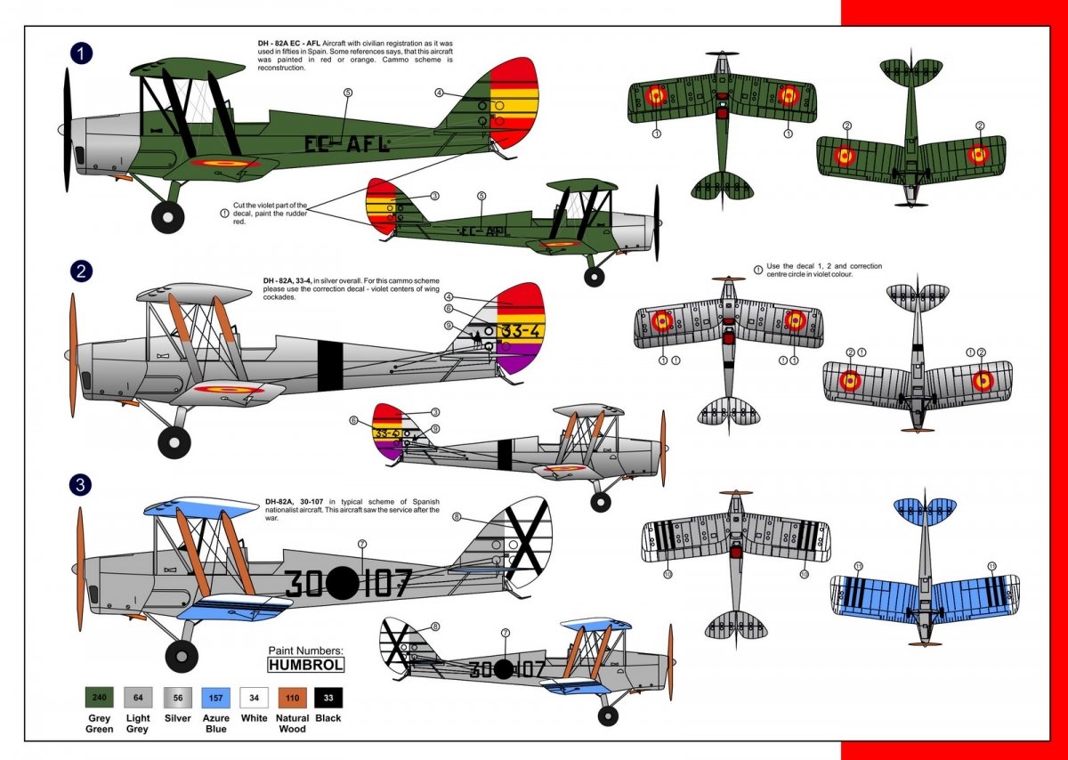 Az Model AZ7422 De Havilland D82A Tiger Moth Over Spain 1/72 – immagine 2