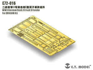 E.T. Model E72-016 WWII German StuG.III Ausf.G Fenders For DRAGON Kit 1/72 – Bild 3