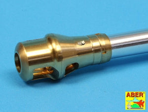 Aber 16L-09 Późny hamulec wylotowy do Lufy używanej we późnej wersji czołgu Tiger I, King Tiger (wieża Henschel) / Late muzzle brake used on German 8,8cm barrel Tiger I- late and Tiger II (Henschel turret) 1/16 – immagine 8