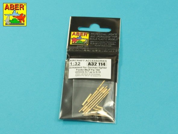 Aber A32114 Armement pour chasseur allemand Fw-190 A7-D10 1/32