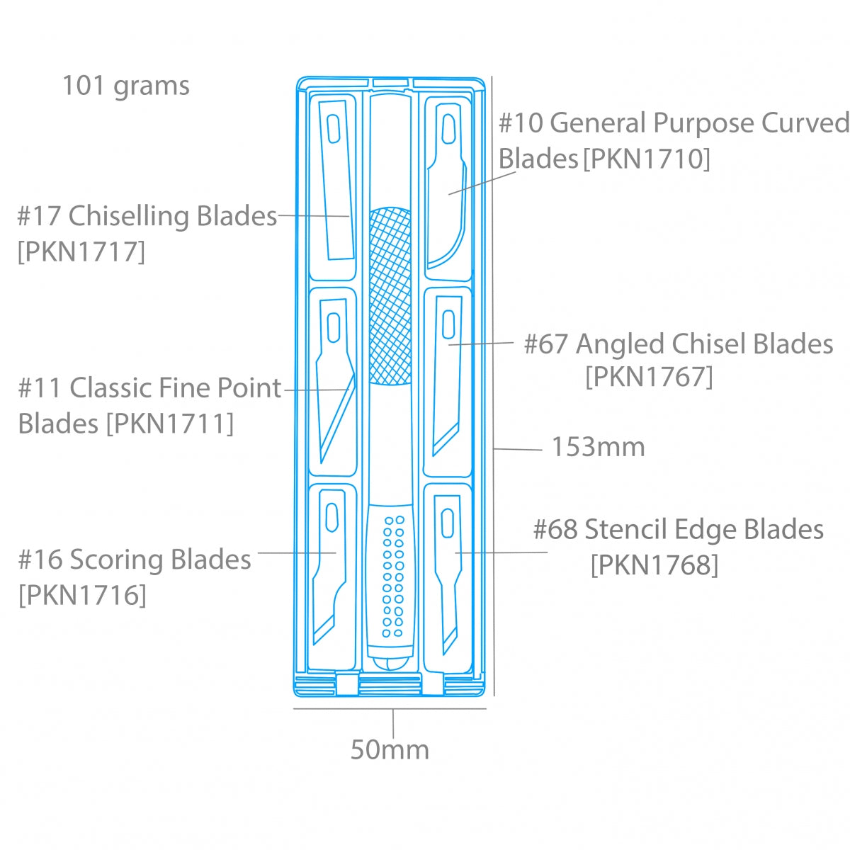 Modelcraft PKN4301-S Soft Grip Craft Knife #1 Set (125mm) – immagine 2