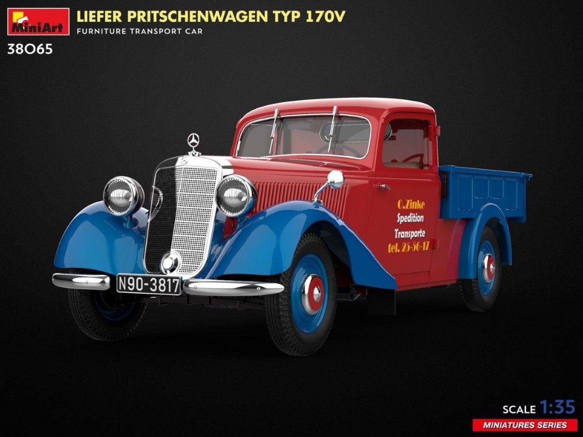 MiniArt 38065 LIEFER PRITSCHENWAGEN TYP 170V. FURNITURE TRANSPORT CAR 1/35 – immagine 3