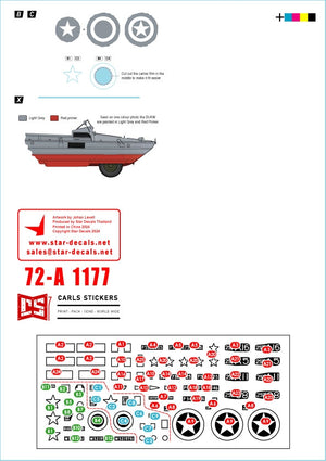 Star Decals 72-A1177 D-Day DUKW + SEEP. British Amphibians # 2. 297 Coy (GT) RASC and Beach Group. 1/72 – zdjęcie 3
