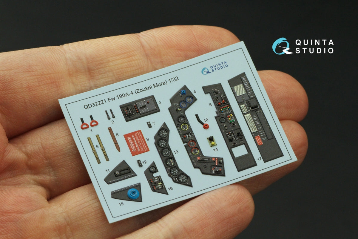 Quinta Studio QD32221 FW 190A-4 3D-Printed coloured Interior on decal paper (Zoukei Mura SWS) 1/32 – Bild 4