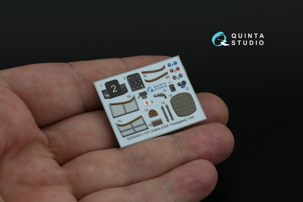 Quinta Studio QD48445 I-153 3D-Printed coloured Interior on decal paper (ICM/Hasegawa) 1/48 – immagine 4