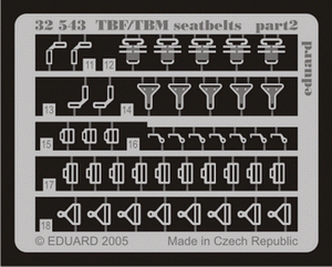 Ceintures de sécurité Eduard 32543 TBF/TBM 1/32 TRUMPETER