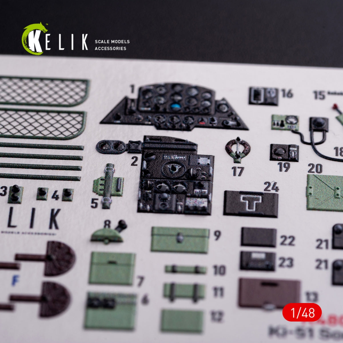 KELIK K48077 Ki-51 Sonia interior 3D decals for WingsyKits kit 1/48 – image 3
