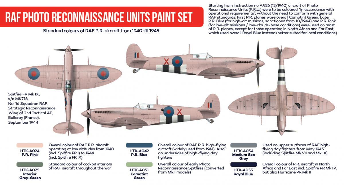Hataka HTK-AS23 RAF Photo Reconnaissance Units paint set (6x17ml) – imagen 2