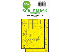 Art Scale Kit M24009 Bf 109 G-5 / G-6 Double-Sided Express Fit Masks for Airfix 1/24