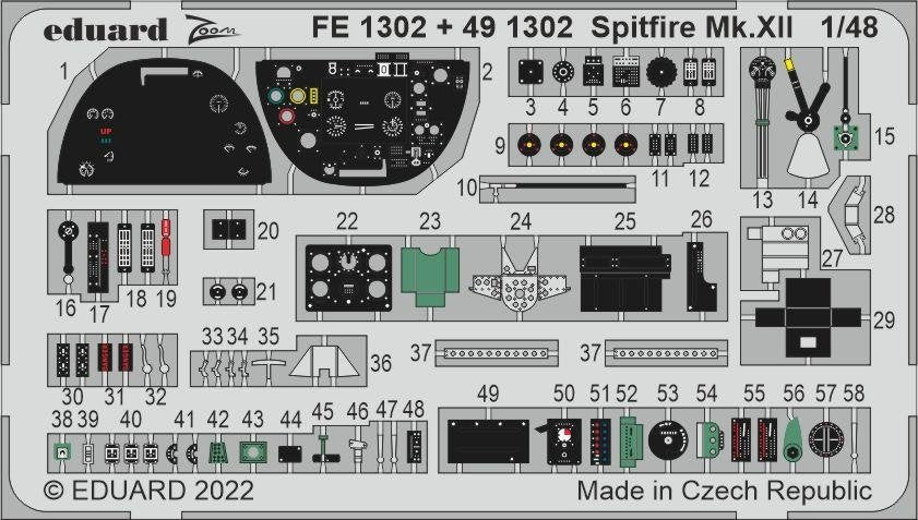 Eduard BIG49353 Spitfire Mk. XII AIRFIX 1/48 – zdjęcie 4