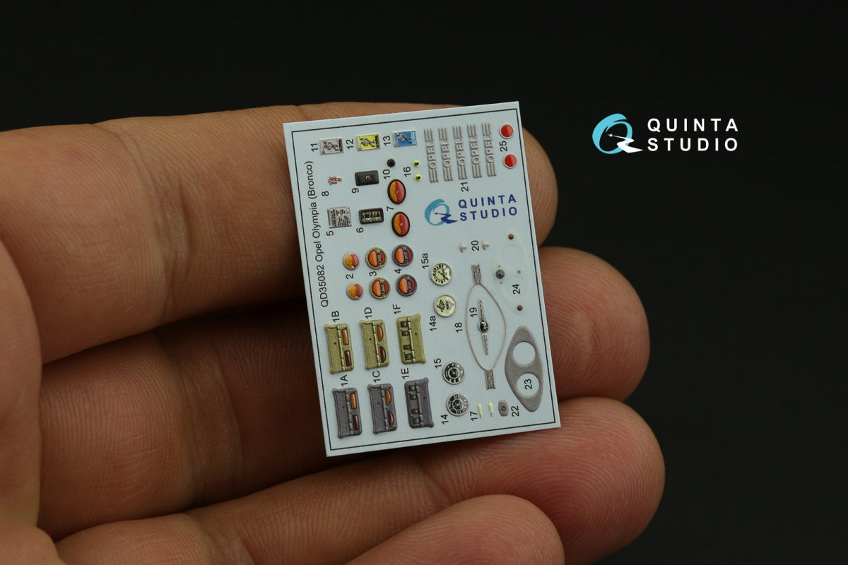 Quinta Studio QD35082 1937 Opel Olympia 3D-Printed &amp;amp; coloured Interior on decal paper (Bronco) 1/35 – imagen 4