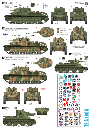 Star Decals 72-A1006 BT-5 m/1933, canon d&amp;#39;assaut BT-42, T-28 m/1938 et T-28 m/1940 1/72 – image 2