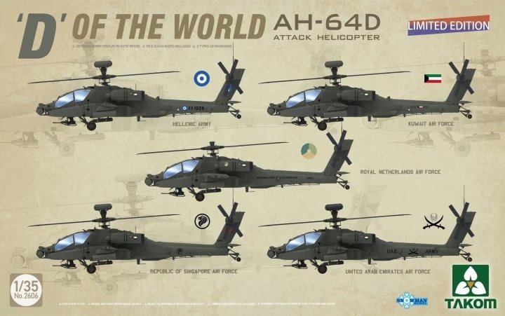 Takom 2606 &amp;quot;D&amp;quot; of the World AH-64D Apache Longbow Attack Helicopter 1/35