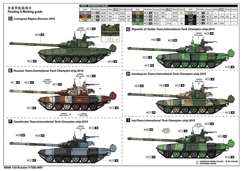 Trumpeter 09508 Russian T-72B3 MBT 1/35 – immagine 15
