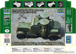 MASTER BOX 72008 British Armoured Car Austin MK IV WW I Era 1/72