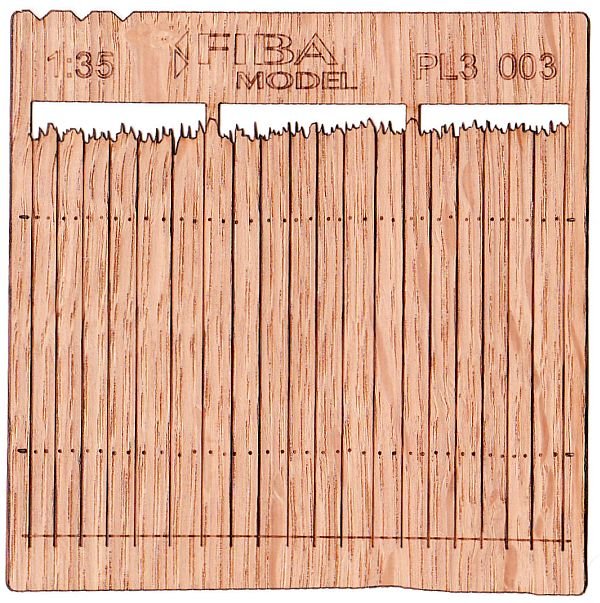 Model scene PL3-003 Wooden fence type 3 / Drewniany płot 1/35