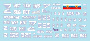 Star Decals 72-A1171 War in Ukraine # 23 Russian T-72B3 in Mariupol 2022. T-72B3 obr. 2012 and obr. 2016. 1/72 – zdjęcie 2