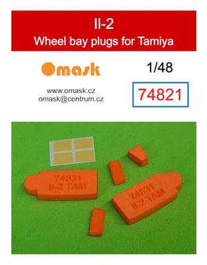 Omask 74821 Bouchons de puits de train d&amp;#39;atterrissage Il-2 (pour Tamiya) 1/48