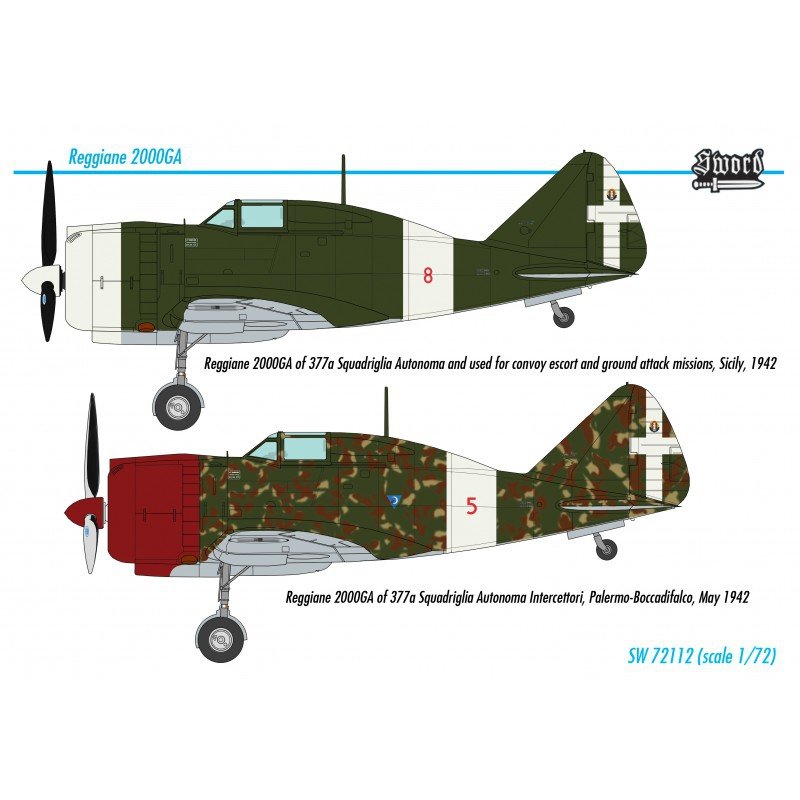 Épée 72112 Reggiane Re.2000GA Falco 1/72 – image 2