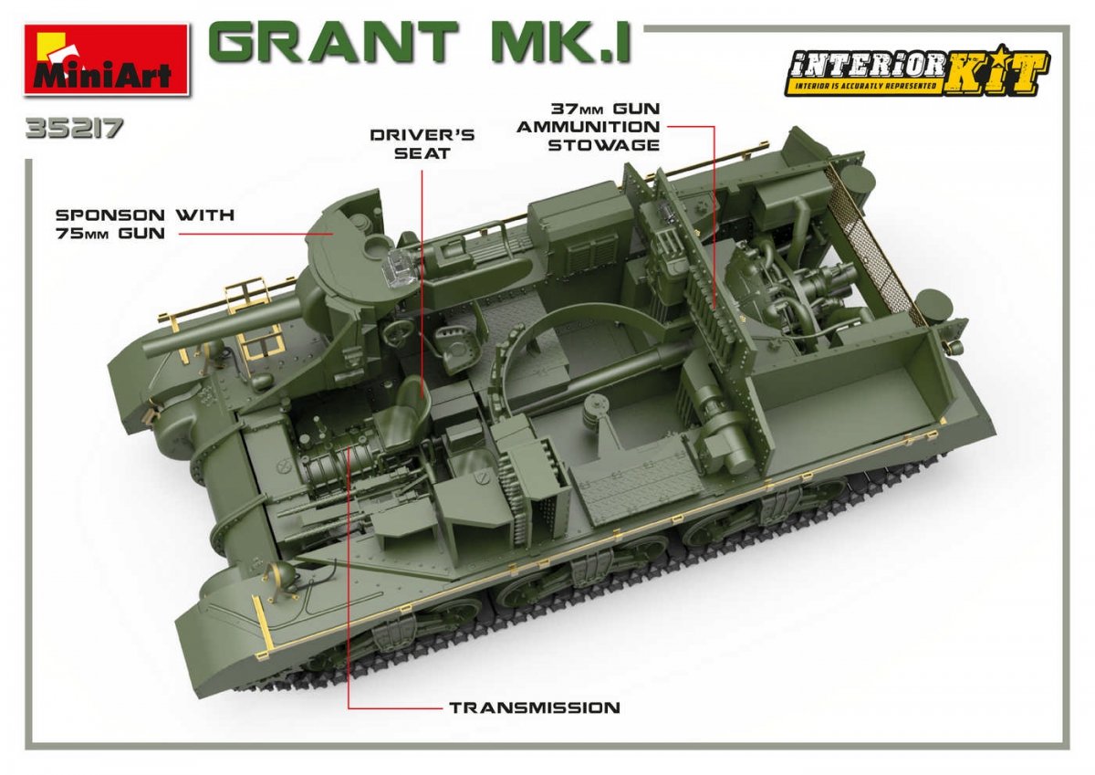 MiniArt 35217 Grant Mk.I w/interior 1/35 – image 6