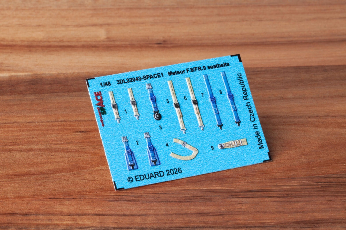 Eduard 3DL32043 Meteor F.8/FR.9 seatbelts SPACE for REVELL 1/32