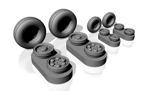 Armory Models AW48501a Panavia Tornado wheels, w/ tyres type “a” (DL) 1/48 – immagine 2