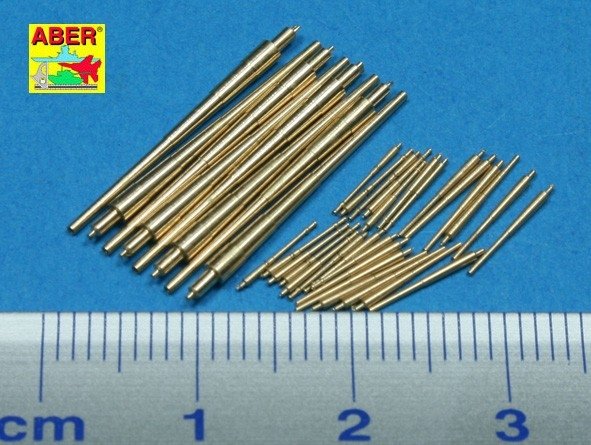 Aber 1/700L-31 Set of Barrels for Bismarck class battleships 380mm x 8; 150mm x 12; 105mm x 16 1/700 – immagine 2