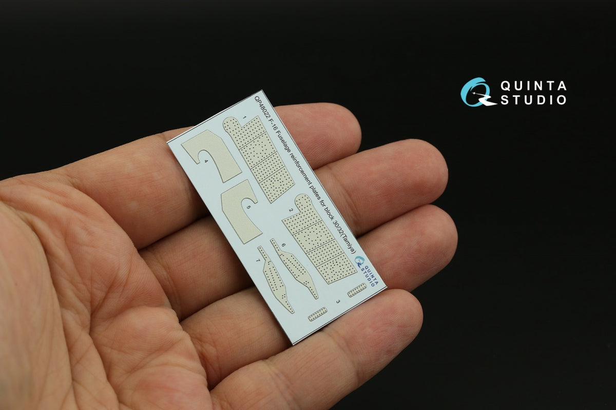 Quinta Studio QP48022 F-16 block 30/32 reinforcement plates (Tamiya) 1/48 – immagine 5