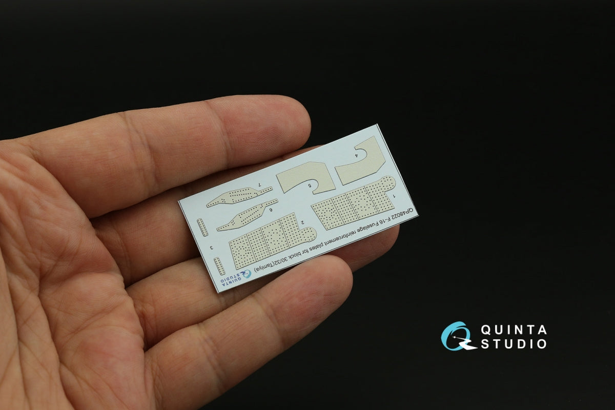 Quinta Studio QP48022 F-16 block 30/32 reinforcement plates (Tamiya) 1/48 – immagine 3
