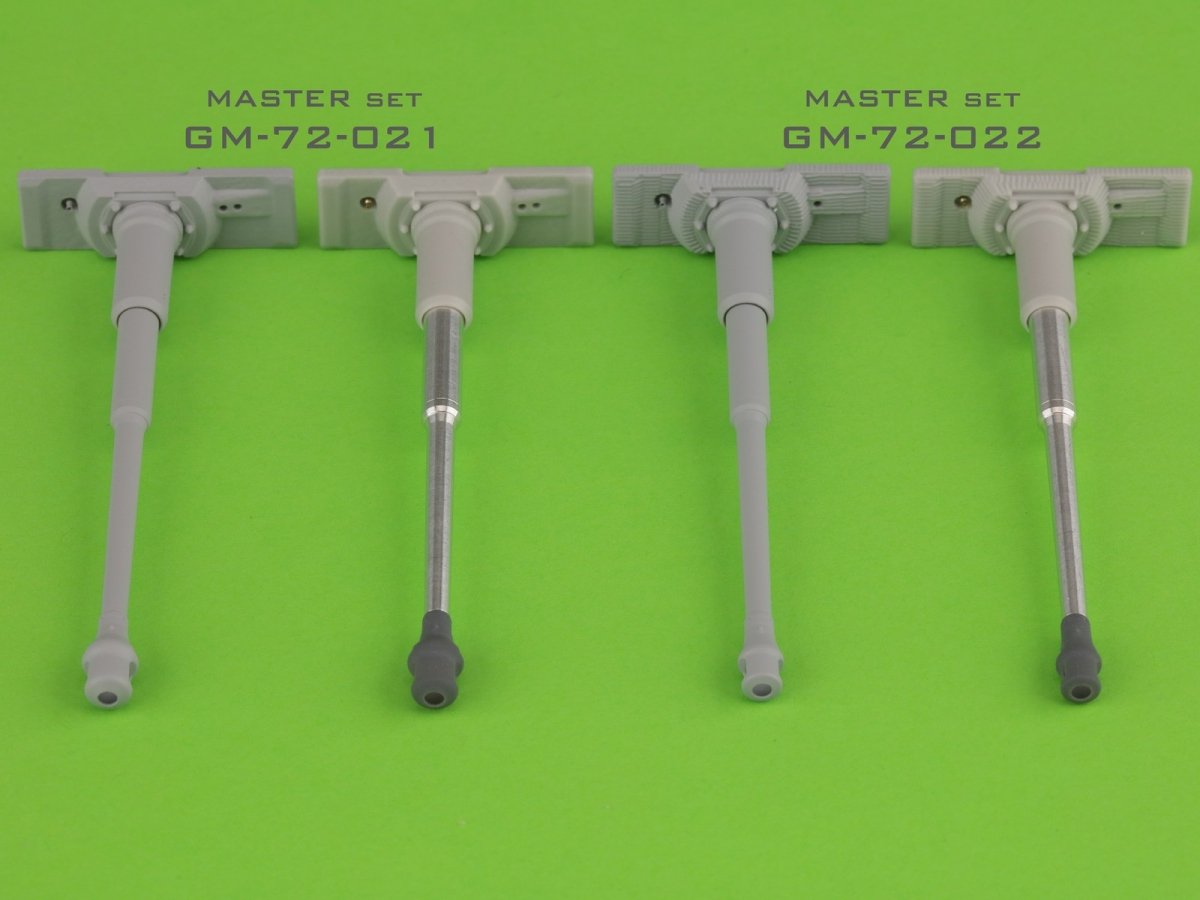 Master GM-72-022 PzKpfw VI Tiger I - MG-34 gun barrels &amp;amp; 88mm KwK36 L/56 with late muzzle break and final version gun mantlet 1/72 – immagine 4